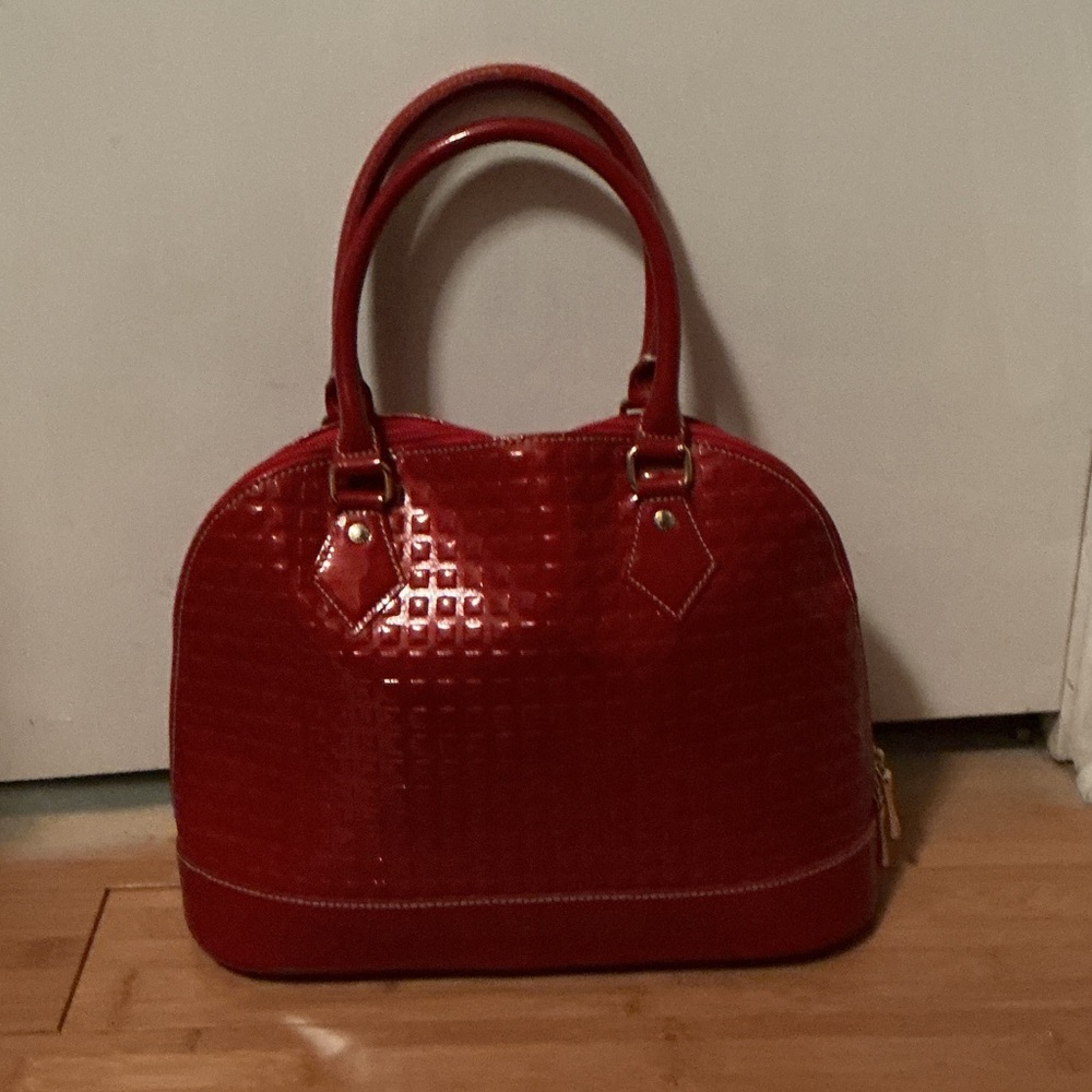 Arcadia patent leather handbag